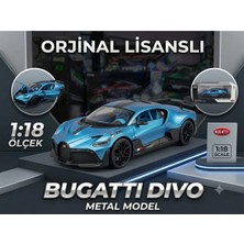 Boratila Toys 1:18 Ölçek Orjinal Lisanslı Diecast Metal Bugatti Divo Araba ( Mavi )