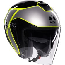 Agv Kask Irıdes Davao Black Grey Yellow Fluo - Beden M