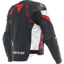 Dainese Daınese Ceket Deri Avro 5 Blk Red Lava Wht