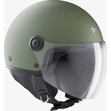 Tucano Urbano El Jettın 6.0 Yarım Kask Mat Haki Yeşil - Beden Xs
