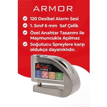 Armor 606MVA 6mm Alarmlı Disk Kilidi Güvenlik Sertifika