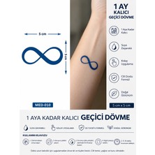 1 Ay Kalıcı 24 Saat Sonra Kararan 5x5 cm Minimal Sonsuzluk Model Geçici Dövme Tattoo