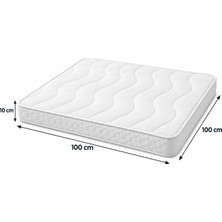 Royalyat Yatak Oyun Alanı Yatağı, 100X100 10 cm Oyun Alanına Uygun Sünger Oyun Parkı, Oyun Alanı Bebek Yatağı
