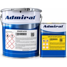 AvantajAl Admiral AC30 Poliüretan Akrilik Boya 19.5 kg Ral 9005 Yarı Parlak Siyah