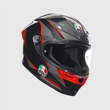 Agv Kask K6 S Mplk Slashcut Blk Grey Red