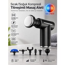 Deanb AMG-22 Şarjlı Titreşimli Masaj Aleti Sıcak Soğuk Kompres 6 Başlık LED Ekranlı