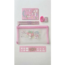 Mucize My Melody Lisanslı Pembe Kalem Kutu Seti - Yıkanabilir Kalem Kutulu Okul ve Hediye Seti