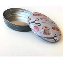NT Elips Metal Kutu, Hediyelik, Takı, Dikiş ve Hobi Kutusu  70054  *6,5 cm *9 cm *6 cm *3 cm Model E