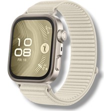 Bruntoo BR Huawei Watch Fit 3 / Fit 4 / Fit 4 Pro / Fit 5 / Fit 5 Pro Uyumlu Dayanıklı ve Hafif Hasır Örgü Cırtlı Yapısı Nefes Alabilir Spor Kumaş Kordon