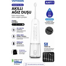 Hace Bazaar Şarjlı Ağız Duşu Diş Bakım Cihazı 4 Modlu Diş Arası Temizleyici 320ML 5 Başlıklı 1500 M