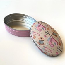 NT Elips Metal Kutu, Hediyelik, Takı, Dikiş ve Hobi Kutusu  70054  *6,5 cm *9 cm *6 cm *3 cm Model D