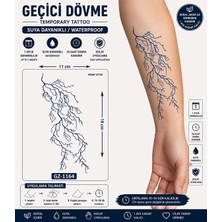 1 Ay Kalıcı 24 Saat Sonra Kararan Yıldırım Model Geçici Dövme Tattoo
