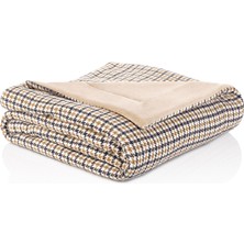 Rumija Home Krem Rengi Kazayağı Tek Kişilik Throw Battaniye 140 x 190 cm