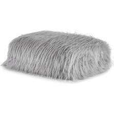 Rumija Home Gri Uzun Kürk Luxury Throw Battaniye 140 x 190 cm