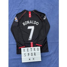 Belirtilmemiş Manchester United Siyah Renk Uzun Kol Nostalji Cristiano Ronaldo Forma / Ronaldo Retro Forma