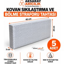 Aksaray Arıcılık Arı Kovanı Sıkılaştırma ve Bölme Straforu 5 Adet 45X25 cm 3 cm Isı Yalıtım Tahtası