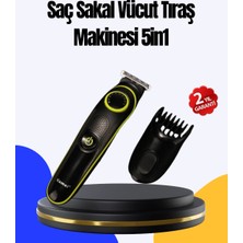 Zenviaa 5 Başlıklı Çok Fonksiyonlu Saç Kesme ve Sakal Düzeltme Makinesi Erkek Bakım Aleti Znv