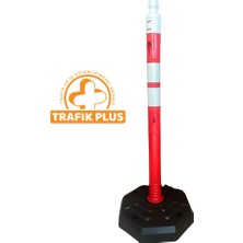 Trafik Plus Dubalı Kırmızı Uyarı Dikmesi, 100X6 cm