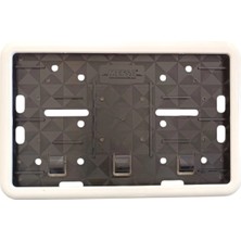 Çerçeveli Motor Plakalık Plaka Altlığı Beyaz 17X26 cm