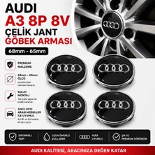 Memo Digital Universal Audı A3 8p 8V Çelik Jant Göbek Arması 68MM-65MM