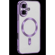 Marsilyan™- Apple Iphone 16 Kılıf Kross Magneticsafe Kapak - Mor