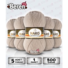 Nako Süperlambs Special - 1199 Kese Kağıdı - 5'li Paket - 100GR/200M - Hırka-Kazak-Atkı-Bere-Patik-Yelek, El Örgü Ipi