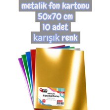 Seyfi Kırtasiye Karışık Renk Metalik Fon Kartonu 50X70 cm 10 Adet