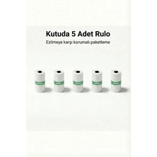 Nemere Kendinden Yapışkanlı Çocuk Kamera Baskı Kağıdı, 5’li Rulo 57X25MM Baskı Termal Kağıt Ru