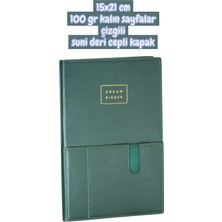 Seyfi Kırtasiye 15X21 cm 100 gr Kalın Sayfalar Çizgili Suni Deri Cepli Kapak Not Defteri