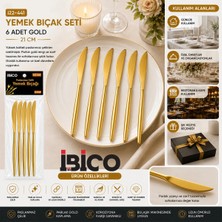 60 Parça Gold Yemek Bıçak Seti 21CM - 1 Paket Içinde 6 Adet Vardır - 10 Paket Gönderilir BX40