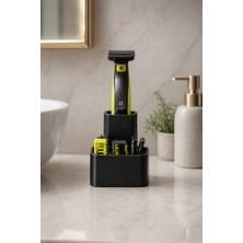 Ceatly Oneblade Uyumlu Tıraş Makinesi Standı ve Başlık Düzenleyici Organizer – Masaüstü Banyo Standı