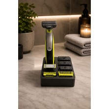 Ceatly Oneblade Uyumlu Tıraş Makinesi Standı ve Yedek Başlık Organizer Standı – Çok Bölmeli Düzenleyici