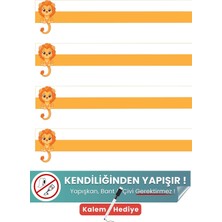 Pi Papers Aslanlı Kılavuz Çizgili Statik Kağıt Çocuklar Için Yaz-Sil Özellikli Yapışkansız Pano 56X100 cm