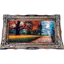 Hasyılmaz Kayıp Mevsimin Hikayesi Adlı Iran Tebriz Halı Tablo 123X73CM - Duvar Halı Kilim Tablo