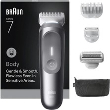 Braun Series 7 Vücut Tıraş ve Bakım Makinesi, Smartlight, Smoothshave, Skinguard, +6 Aksesuar