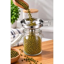 CoverZone Paslanmaz Çelik Huni, Saplı Geniş Ağızlı Mutfak Hunisi, Kavanoz ve Şişe Dolum Aparatı, Yağ, Bal, Sos, Un ve Bakliyat Için Çok Amaçlı Metal Huni, Hun-01