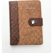 Deffter Deri Görünümlü Çıtçıtlı Not Defteri Diary 90K - Tarihli Çizgili (Siyah ve Taba Renk Seçenekli)