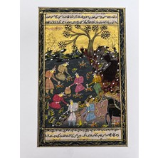 Hasyılmaz Gizemli Vadide Merasim Adlı El Yapımı Minyatür Resim 27,5X17,5 cm