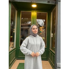 Zeynep Uyanık Kapşonlu 3 Iplik Sweat Elbise