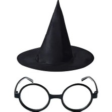 Prestij Harry Potter Büyücü Şapkası ve Harry Potter Büyücü Gözlüğü Siyah Renk