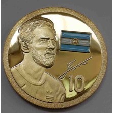 Gündüz Ticaret Messi 2018 Anma Madalyonu - Kabartmalı Işçilikle Koleksiyonluk Futbol Yıldızı Madalyası Çap:40 mm
