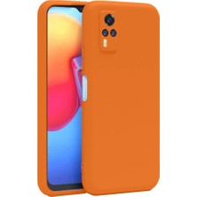 Zamerya Vivo Y53S Kılıf Nano Içi Kadife Silikon - Turuncu