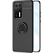 Zamerya Huawei P40 Kılıf Range Yüzüklü Silikon - Siyah