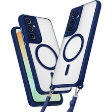 Zamerya Galaxy S23 Fe Kılıf Enka Magsafe Silikon Kılıf - Lacivert
