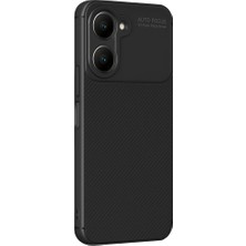 Zamerya Vivo Y18 Kılıf Auto Focus Karbon Kapak - Siyah