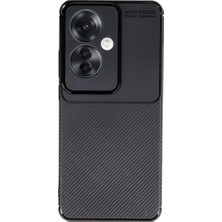 Zamerya Oppo Reno 11F Kılıf Auto Focus Karbon Kapak - Siyah