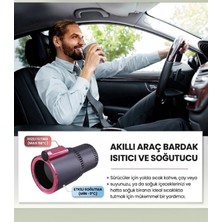 lstri Araba Kupası Isıtıcı Soğutucu, Otomatik Taşınabilir Seyahat Bardaklık Soğutucu & Isıtıcı Çift Fonksiyon Araç Içi Bardak Kupa Hızlı Kullanım LED Sıcaklık Ekranı, Içecekleri Serin ve Sıcak Tutun