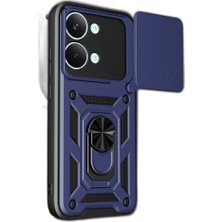 Zamerya Poco X8 Pro Max Pars Lens Yüzüklü Silikon - Lacivert