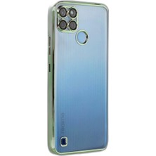 Zamerya Realme C25Y Kılıf Razer Lensli Silikon - Yeşil