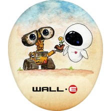 Hamiki Wall E ve Eve Tasarım Bilek Destekli Mouse Pad Ergonomik Kaymaz Taban Mousepad Fare Altlığı